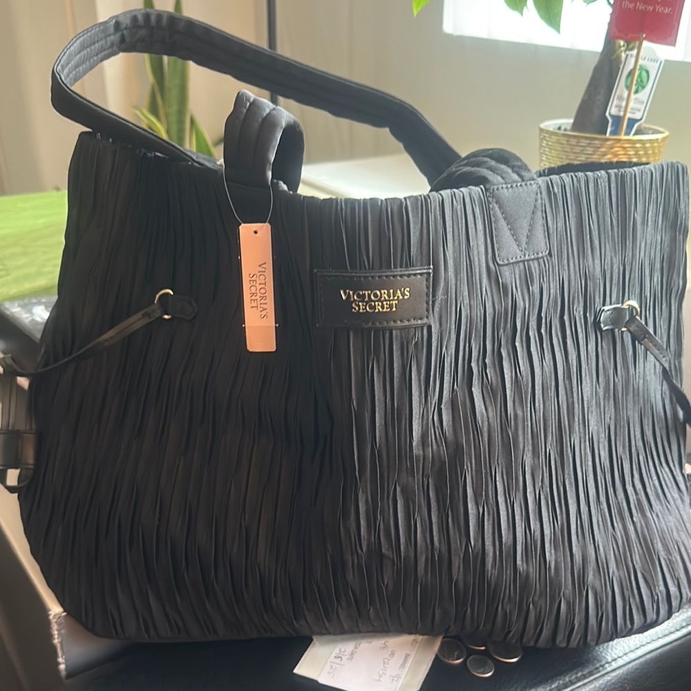 Victoria's Secret Textured Black large Tote